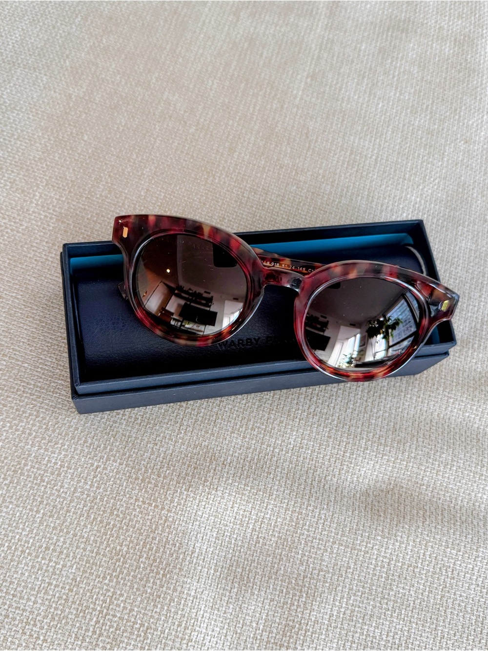 Warby Parker Elle Sunglasses Red Brown Tortoiseshell Brown Lenses